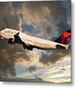 Delta Airlines Boeing 747 #1 Metal Print