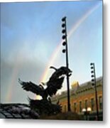 Double Rainbow Over Old Town Square #1 Metal Print
