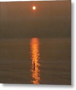 Foggy Sunrise On Virginia Beach #1 Metal Print