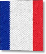 France Flag Mosaic #1 Metal Print