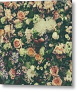 Fresh Flower Pattern Background #1 Metal Print