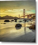 Golden Gate Sunset #1 Metal Print