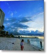 Guam Tumon Beach Sun Set #1 Metal Print