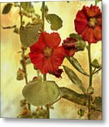 Hollyhocks #2 Metal Print