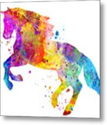 Watercolor Horse Art Metal Print