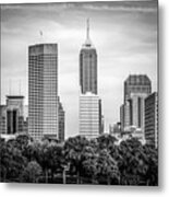 Indianapolis Skyline Black And White Picture #1 Metal Print