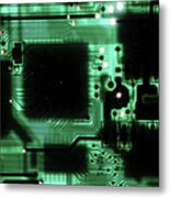 Integrated Circuit Board From A Computer #1 Metal Print