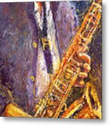 Jazz Saxophonist Metal Print