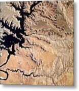 Lake Powell From The Space Stations Earthkam #1 Metal Print