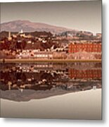 Lancaster Panoramic Reflection - Sepia Metal Print