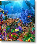 Magical Undersea Turtle #1 Metal Print