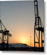 Malaga Harbour Sunset #1 Metal Print