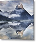 Mitre Peak Reflecting In Milford Sound #1 Metal Print