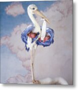 Mother Stork Metal Print