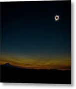 Mount Jefferson Solar Eclipse Metal Print