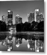 Night Atlanta.piedmont Park Lake. Metal Print