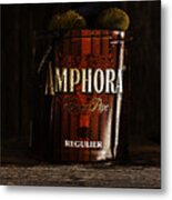 Old Tobacco Can Metal Print