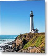 Pigeon Point Lighthouse On Highway No. 1, California Metal Print
