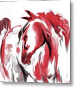 Red Horse Metal Print