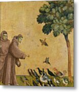 Saint Francis Of Assisi Preaching To The Birds Metal Print