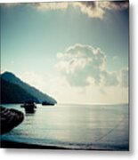 Seascape Sunrise Sea And Clouds  #1 Metal Print