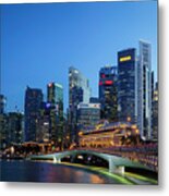 Singapore Skyline Panorama Metal Print