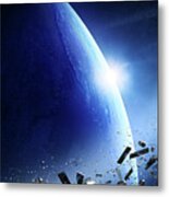 Space Junk Orbiting Earth #2 Metal Print