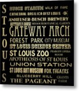 St Louis Missouri Famous Landmarks Metal Print