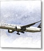 Star Alliance Boeing 777 #1 Metal Print