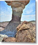 Stone Pillar In Capitol Reef Desert #1 Metal Print