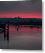 Sunset On The River Metal Print