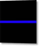 The Symbolic Thin Blue Line Law Enforcement Police #2 Metal Print