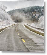 Unexpected Autumn Snow Highland Scenic Highway #1 Metal Print