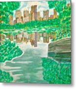 View From Oak Bridge Central Park #1 Metal Print