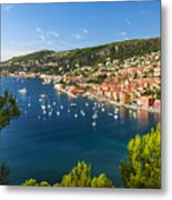 Villefranche-sur-mer And Cap De Nice On French Riviera 2 Metal Print