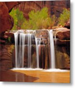 Waterfall In Coyote Gulch Utah #1 Metal Print