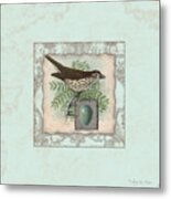 Welcome To Our Nest - Vintage Bird W Egg #1 Metal Print