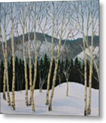 Winter Poplars #1 Metal Print