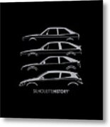 Wolfsburger Coupe Silhouettehistory #2 Metal Print