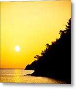 Yellow Sunrise Seascape And Sun Artmif #1 Metal Print