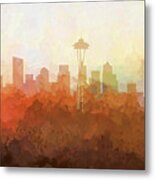 Seattle Washington Skyline #10 Metal Print