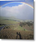 100860 Rainbow In Hawaii Metal Print