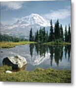 104862-h Mt. Rainier Spray Park Reflect Metal Print