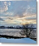 Sunset Over Obear Park In Snow #12 Metal Print
