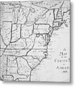 1830 Map Of The United States Metal Print