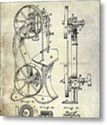 1871 Bandsaw Patent Metal Print