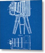 1885 Camera Us Patent Invention Drawing - Blueprint Metal Print