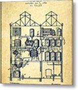 1894 Malt Liquor Apparatus Patent - Vintage Metal Print