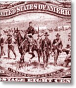 1898 Troops Guard Wagon Train Metal Print