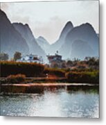The Karst Mountains And River Scenery #19 Metal Print